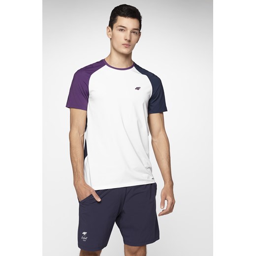 Koszulka męska do tenisa TSMF400 - biały L,S,XL,XXL okazja 4F