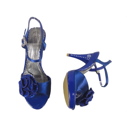 Granatowe sandały damskie buty z cyrkoniami 40 Kokietki