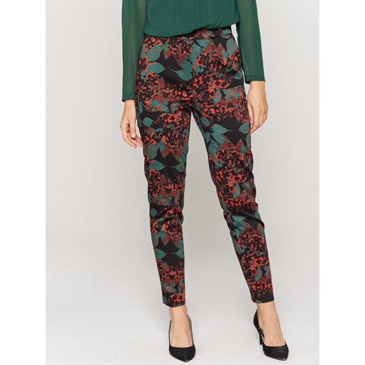  Największy Dostawca Spodnie z kolorowym roślinnym nadrukiem i zwężanymi nogawkami Bialcon Eye For Fashion wielokolorowy spodnie damskie RPFTN