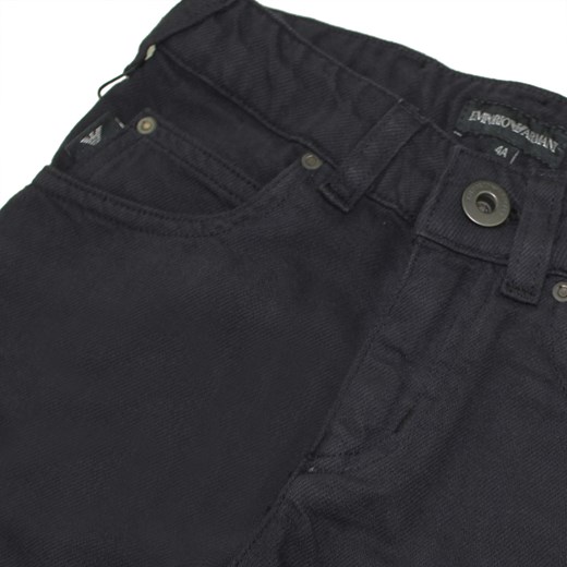 Spodnie chłopięce Emporio Armani jeansowe granatowe na jesień 