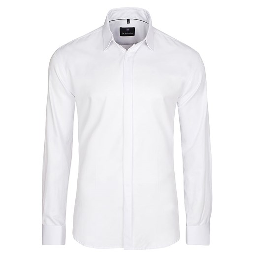 koszula męska di selentino biała na spinki slim fit ze sklepu Royal Shop w kategorii Koszule męskie - zdjęcie 106091455
