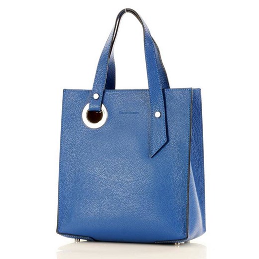 MARCO MAZZINI Designerska torebka skórzana shopper niebieski Merg one size merg.pl okazyjna cena