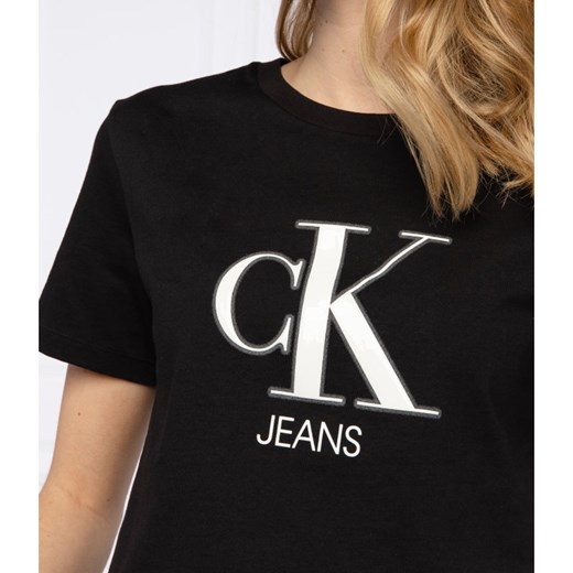 CALVIN KLEIN JEANS T-shirt MONOGRAM | Cropped Fit XS Gomez Fashion Store