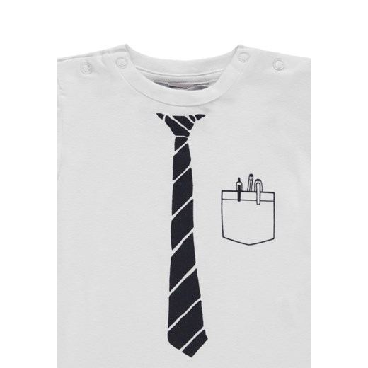 T-shirt chłopięcy, biały, krawat, Kanz Kanz 62 okazja smyk