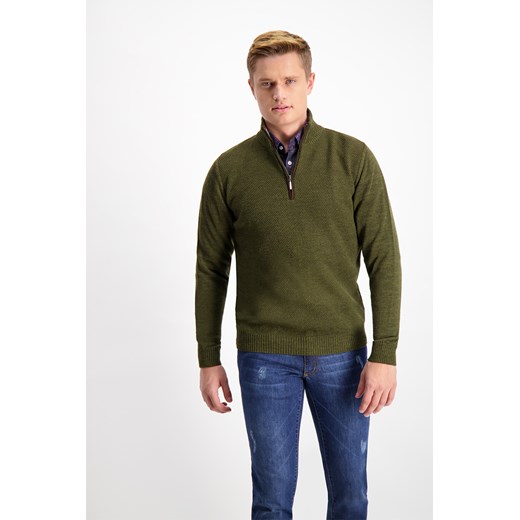 Zielony sweter ze stójką 73828 Lavard L Lavard