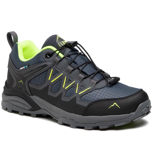Trekkingi ELBRUS - Euberen Low Wp Dark Grey/Black/Lime Elbrus 42 eobuwie.pl