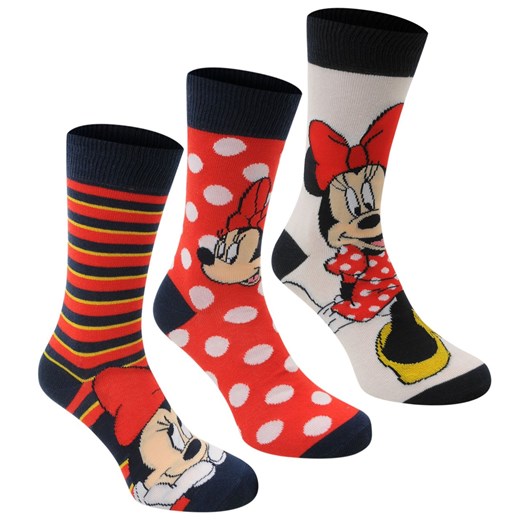Disney 3 Pack Crew Socks Ladies Disney Ladies 4-8 Factcool