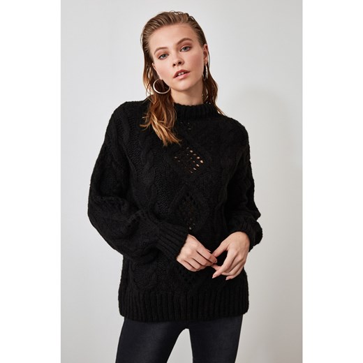 Trendyol Black Knitted Knitwear Sweater Trendyol S Factcool