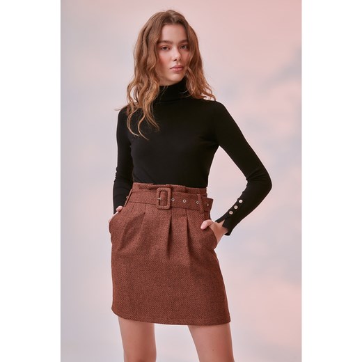 Trendyol Cinnamon Belt Detailed Skirt Trendyol 38 Factcool