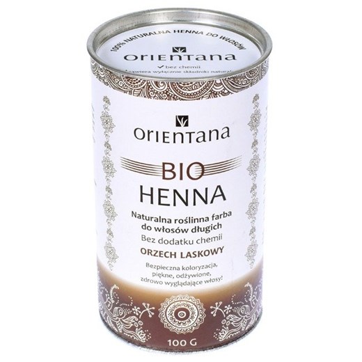 Orientana Bio henna do włosów orzech laskowy 100g uniwersalny eKobieca.pl