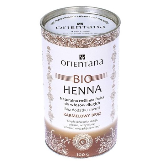 Orientana Bio henna do włosów karmelowy brąz 100g uniwersalny eKobieca.pl
