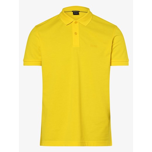 BOSS Athleisure - Męska koszulka polo – Piro, żółty XL vangraaf