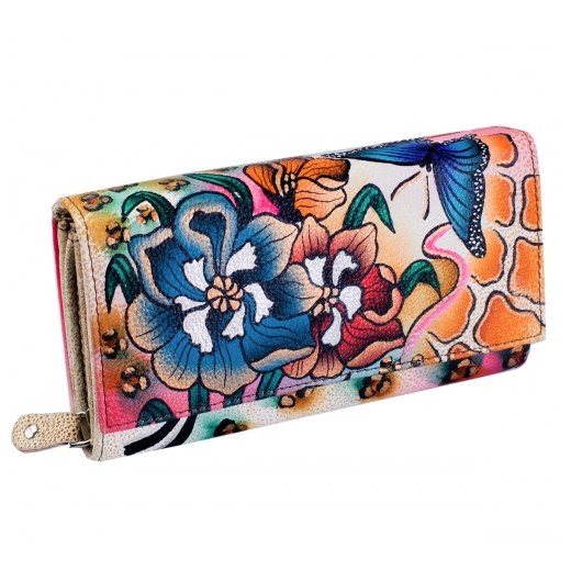 KOCHMANSKI skórzany portfel damski ręcznie malowany 4262 Kochmanski Studio Kreacji® Skorzany