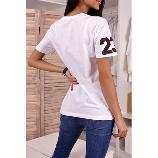T-shirt damski KERIMENA WHITE S wyprzedaż Ivet Shop