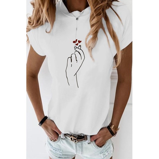 T-shirt damski MALAGA WHITE S okazja Ivet Shop