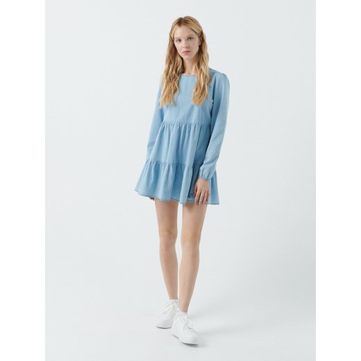 Cropp - Denimowa sukienka - Niebieski Cropp XL Cropp