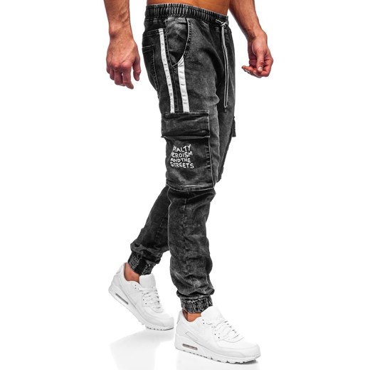 Denley jeansy męskie czarne