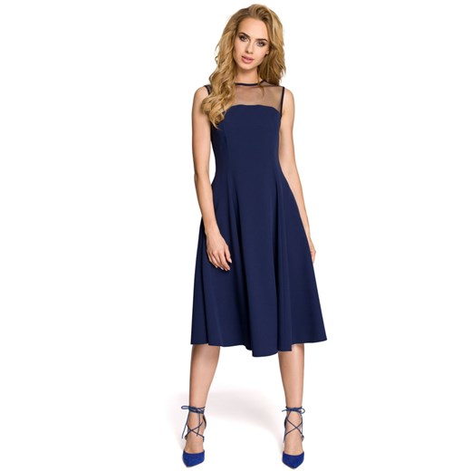 Made Of Emotion Woman's Dress M271 Navy Blue S Factcool