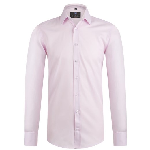 koszula męska di selentino różowa na spinki classic fit ze sklepu Royal Shop w kategorii Koszule męskie - zdjęcie 106321305