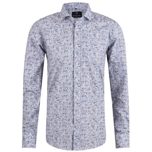 koszula męska di selentino szara slim fit ze sklepu Royal Shop w kategorii Koszule męskie - zdjęcie 106321326