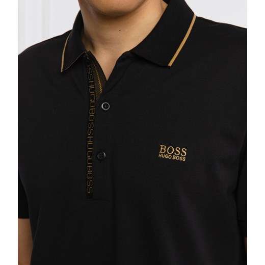 T-shirt męski BOSS HUGO casualowy czarny z krótkimi rękawami 