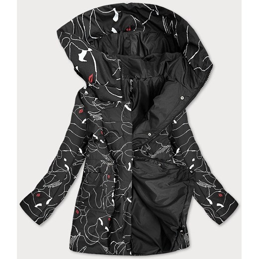 Damska kurtka we wzory czarna (7720) ze sklepu goodlookin.pl w kategorii Kurtki damskie - zdjęcie 106363858