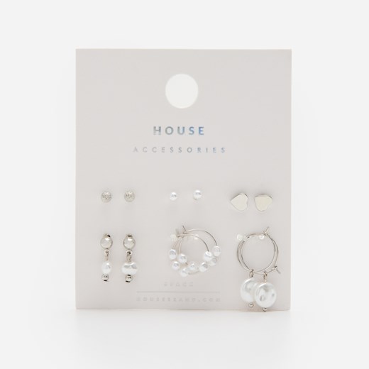 House - Zestaw kolczyków z perełkami - Srebrny House ONE SIZE House
