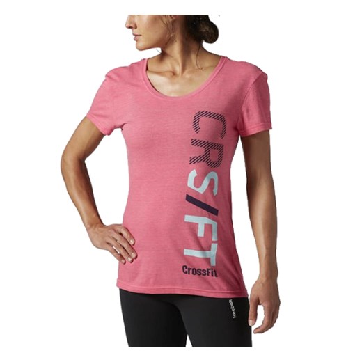 T-shirt  Damski Reebok  Regular Fit Pink ze sklepu dewear.pl w kategorii Bluzki damskie - zdjęcie 106375965