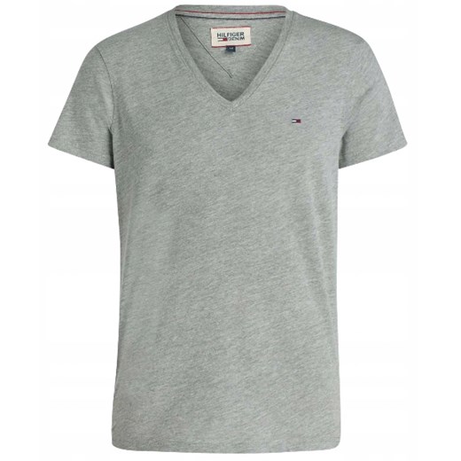 Tommy Hilfiger T-shirt Męski Regular Fit Gray ze sklepu dewear.pl w kategorii T-shirty męskie - zdjęcie 106376987