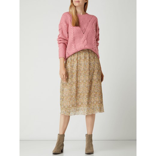 Sweter damski Vero Moda różowy casualowy z okrągłym dekoltem 