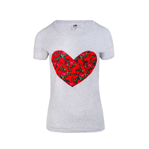 Damska koszulka z sercem ze sklepu JK-Collection w kategorii Bluzki damskie - zdjęcie 106439058