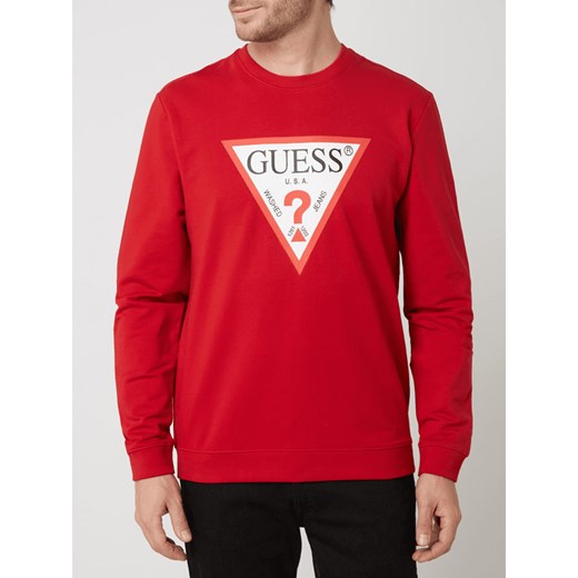 Bluza o kroju slim fit z logo Guess L Peek&Cloppenburg  okazyjna cena
