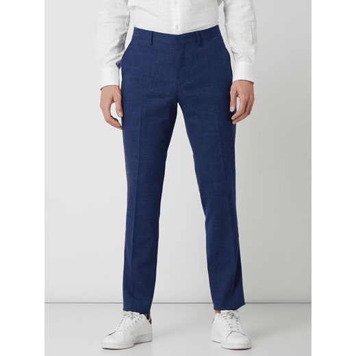Spodnie do garnituru o kroju slim fit z dodatkiem lnu model ‘Oasis’ Selected Homme 50 promocyjna cena Peek&Cloppenburg 
