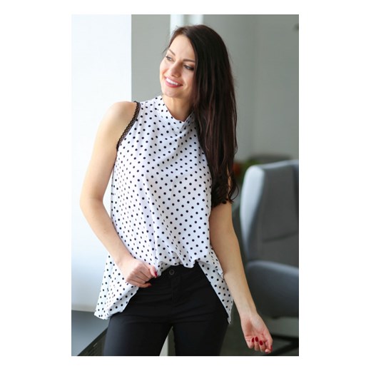 Trapezowa bluzka w groszki L/XL butik-choice