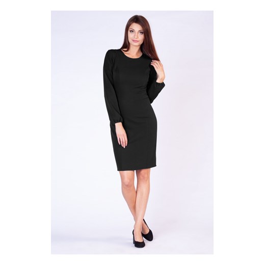 Dopasowana Midi Sukienka D052 czarna 42 butik-choice