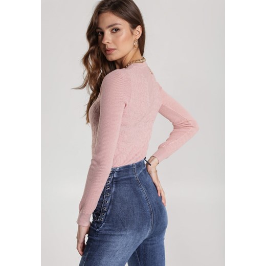 Różowy Sweter Themiphaia Renee S/M okazja Renee odzież