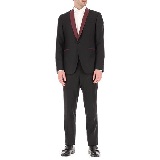 Czarny garnitur męski Karl Lagerfeld bawełniany 