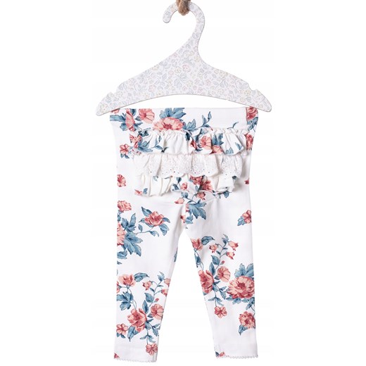 Newbie Legginsy kolor biały kwiaty Oficjalny sklep Allegro