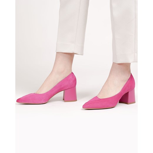 Eleganckie różowe czółenka 1434P damskie z zamszu Marco Shoes 39 Marco Shoes