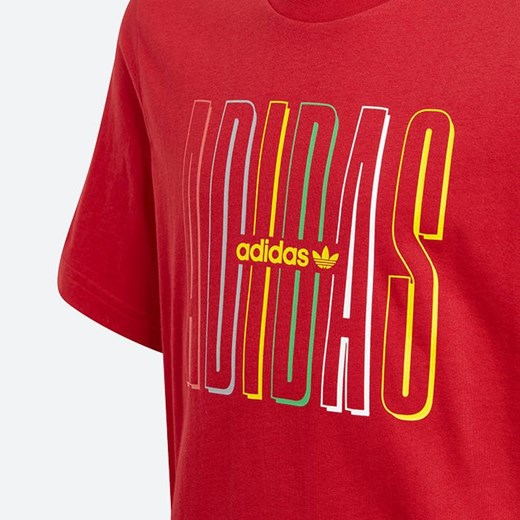 T-shirt chłopięce czerwony Adidas Originals 