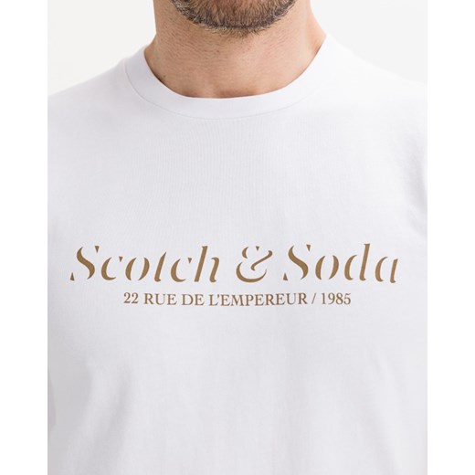T-shirt męski SCOTCH&SODA z krótkimi rękawami w stylu młodzieżowym bawełniany 