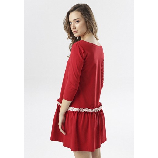 Czerwona Sukienka Thelxiemeine L Born2be Odzież