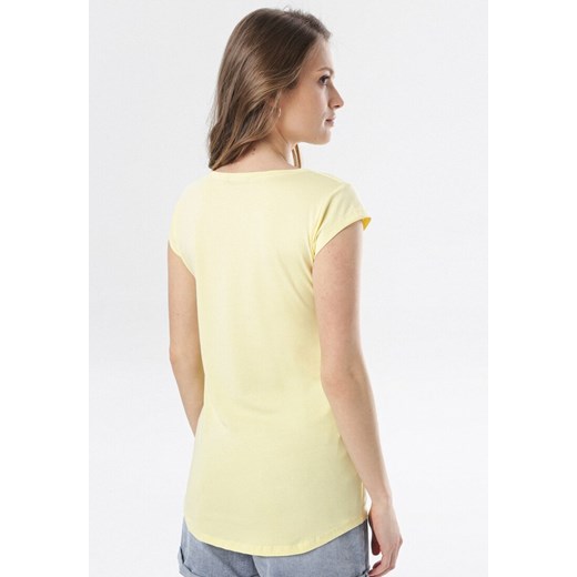 Żółty T-shirt Noelori XL okazyjna cena Born2be Odzież