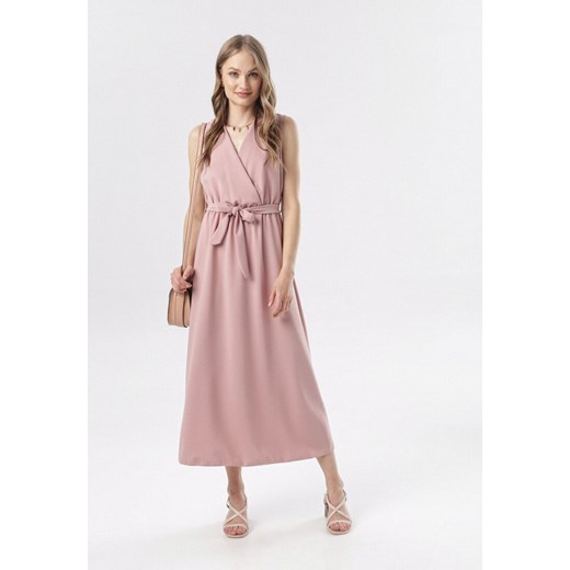 Różowa Sukienka Ocearith S/M promocja Born2be Odzież