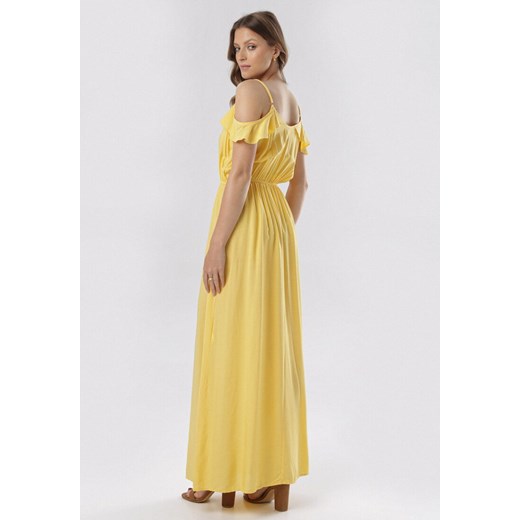 Żółta Sukienka Dorialeh S/M promocja Born2be Odzież