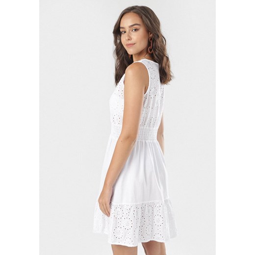 Biała Sukienka Shelee S/M promocyjna cena Born2be Odzież
