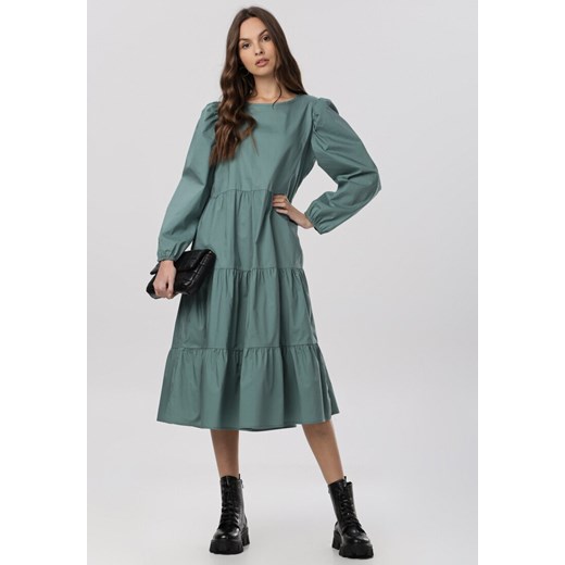 Zielona Sukienka Hyrevera L Born2be Odzież promocja