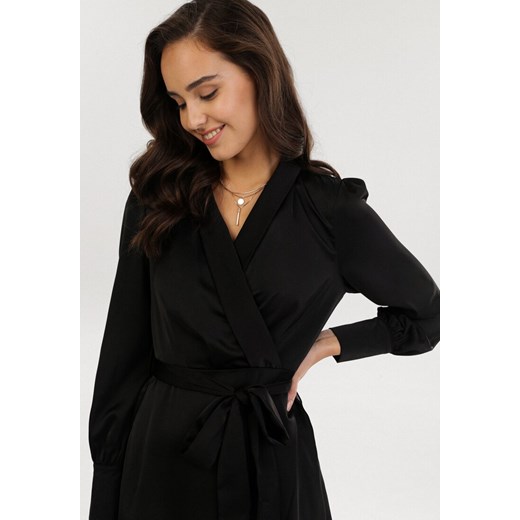 Czarna Sukienka Phirriad S okazyjna cena Born2be Odzież