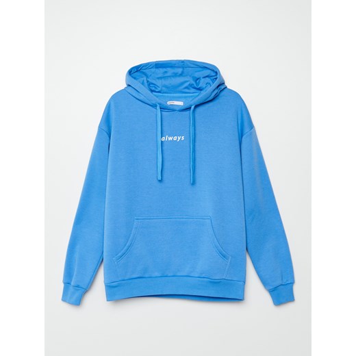 Cropp - Bluza z napisem - Niebieski Cropp XS Cropp