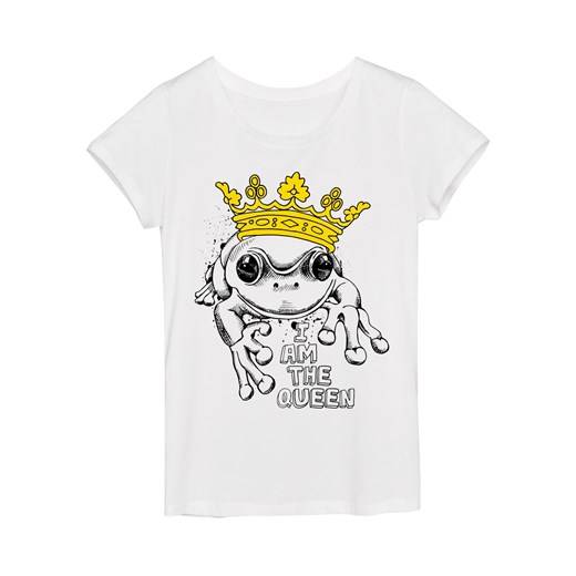 Koszulka damska i am the queen + rysunek żaby Time For Fashion M okazja Time For Fashion
